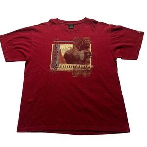 Yellowstone National Park Red T-Shirt Bear Graphic XL